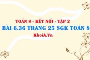 Bài 6.36 trang 25 Toán 8 Kết nối tri thức Tập 2